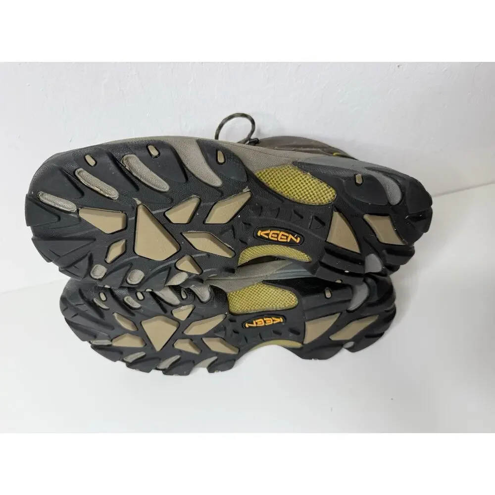 KEEN Targhee II Mid Waterproof Hiking Boots Men’s 12 Brown Leather Trail Shoes